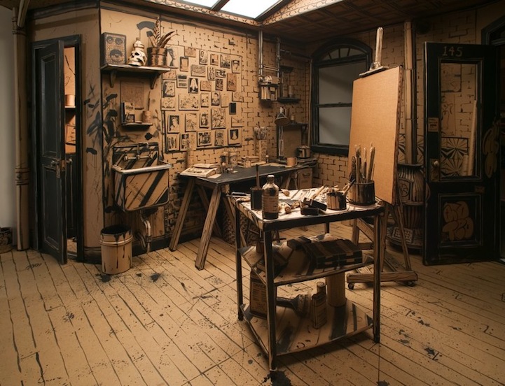 Artist Studio Made of Cardboard_0