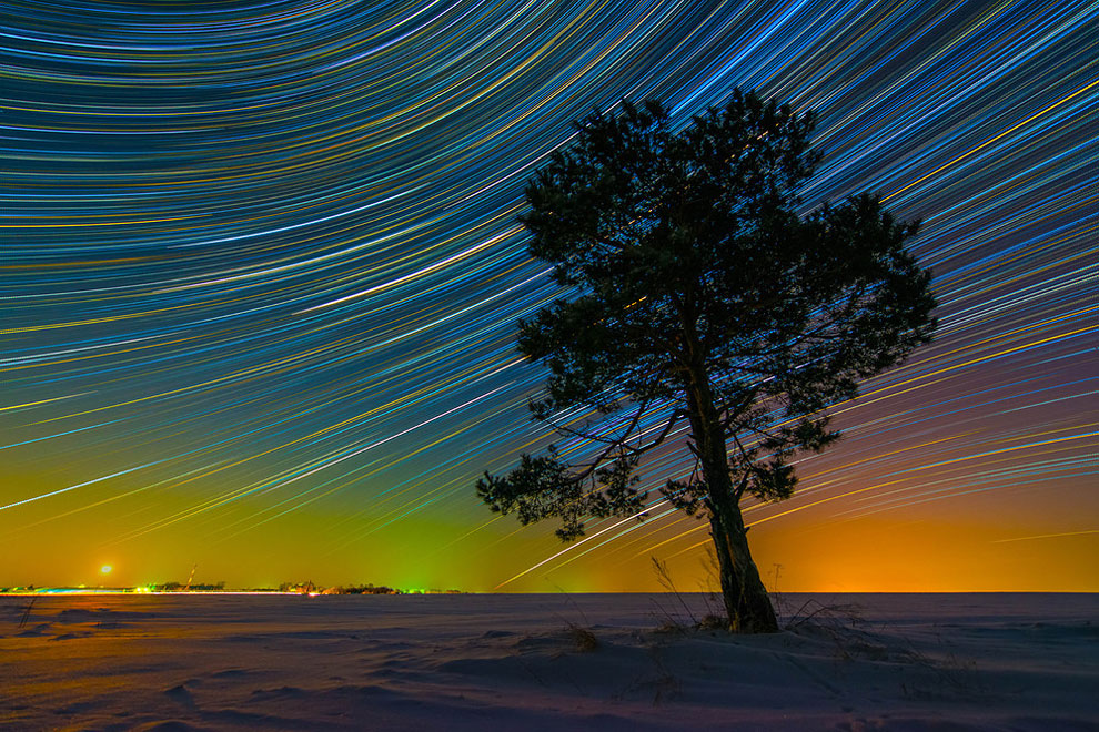 Colorful Star Trails_0