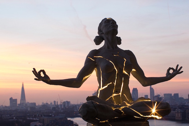 Cracked Light Woman Sculpture -5
