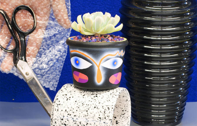Crazy Faces Ceramic Vases