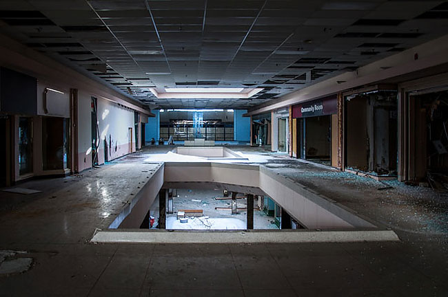 Deserted Mall Covered In Snow_13