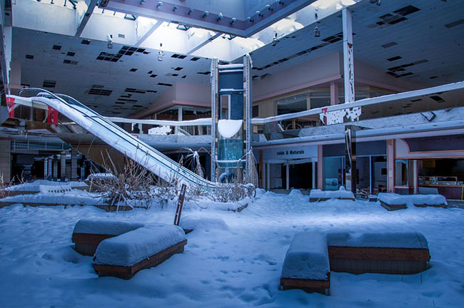 Deserted Mall Covered In Snow_7