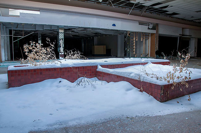 Deserted Mall Covered In Snow_9