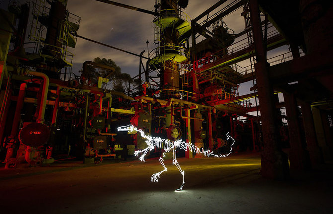 Dinosaur Light Paintings