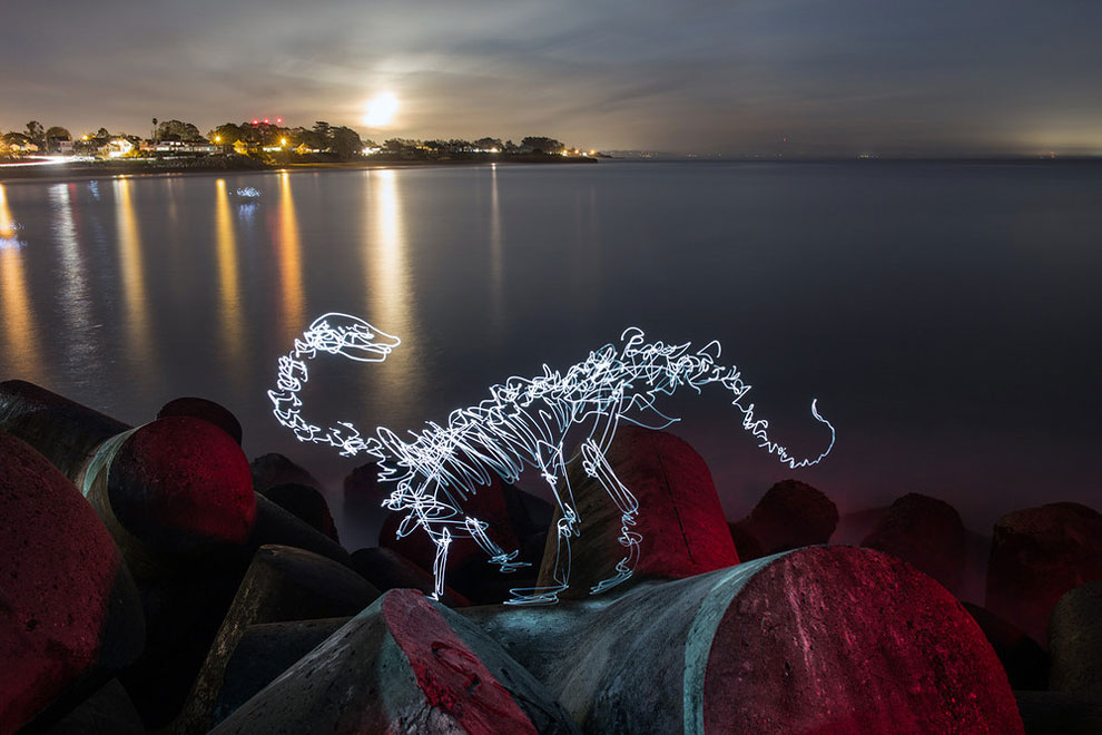 Dinosaur Light Paintings_5