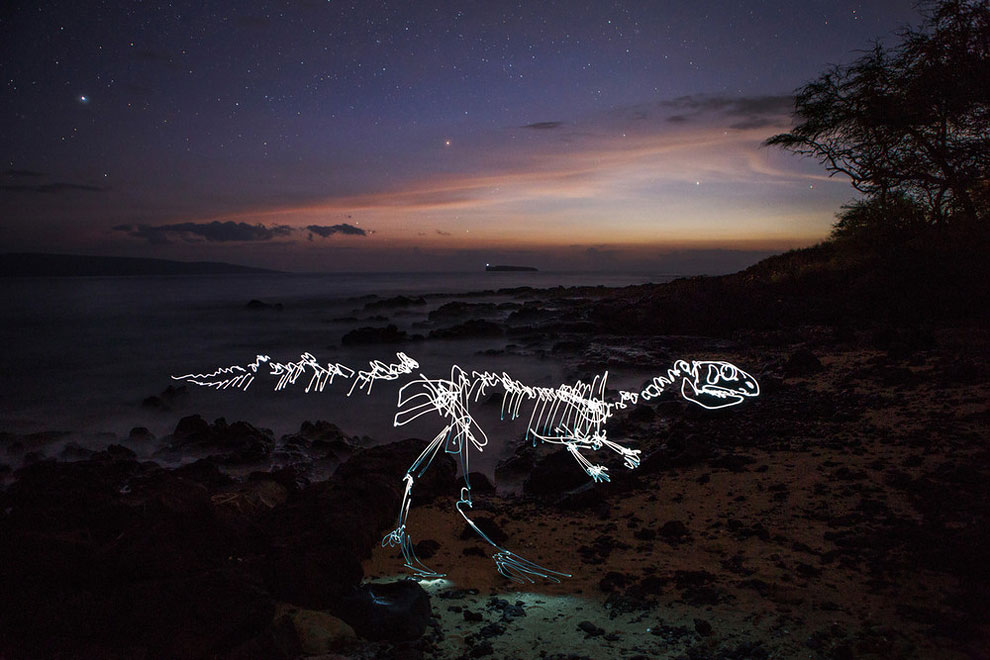 Dinosaur Light Paintings_9