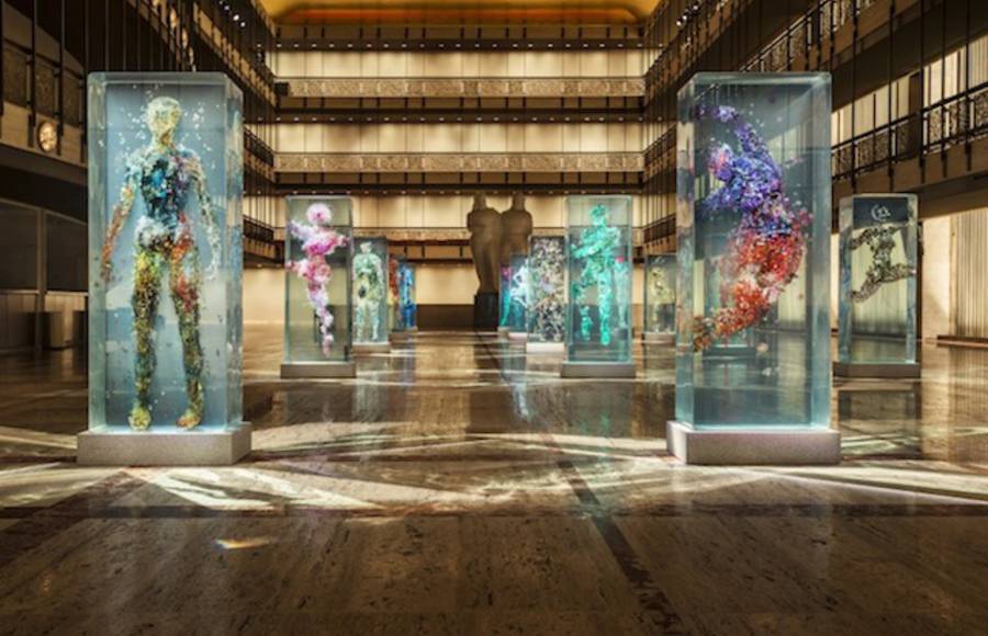 Glass-Encased Silhouettes Sculptures