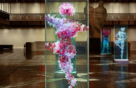 Glass-Encased Silhouettes Sculptures