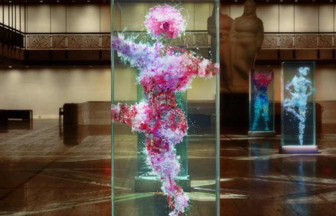 Glass-Encased Silhouettes Sculptures