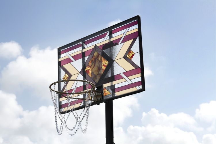 Hand Made Stained Glass Basketball Backboards_0