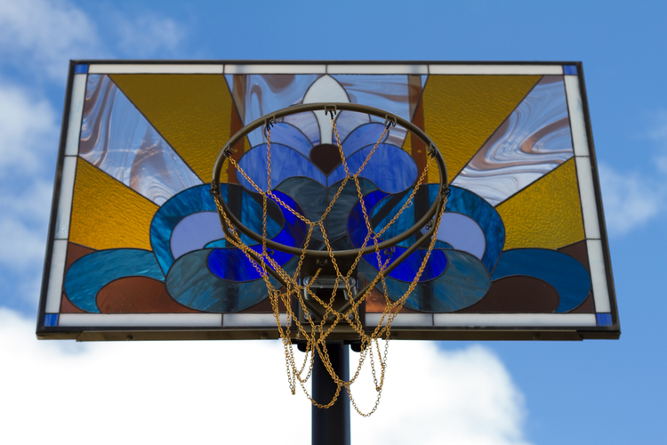 Hand Made Stained Glass Basketball Backboards_7