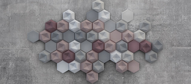 Hexagonal Wall Tiles by Kaza Concrete-