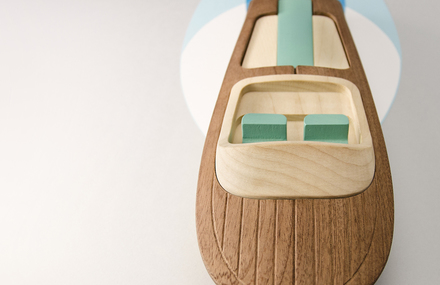 Miniature Wooden Toy Boats