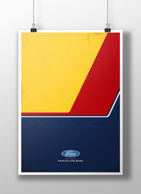 Movies and TV Show Vehicles in Minimalist Posters_0