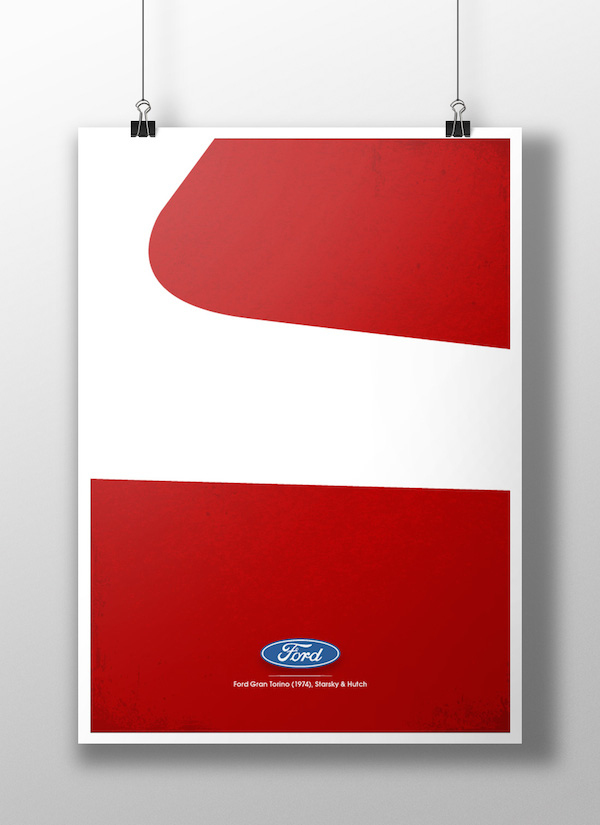Movies and TV Show Vehicles in Minimalist Posters_3