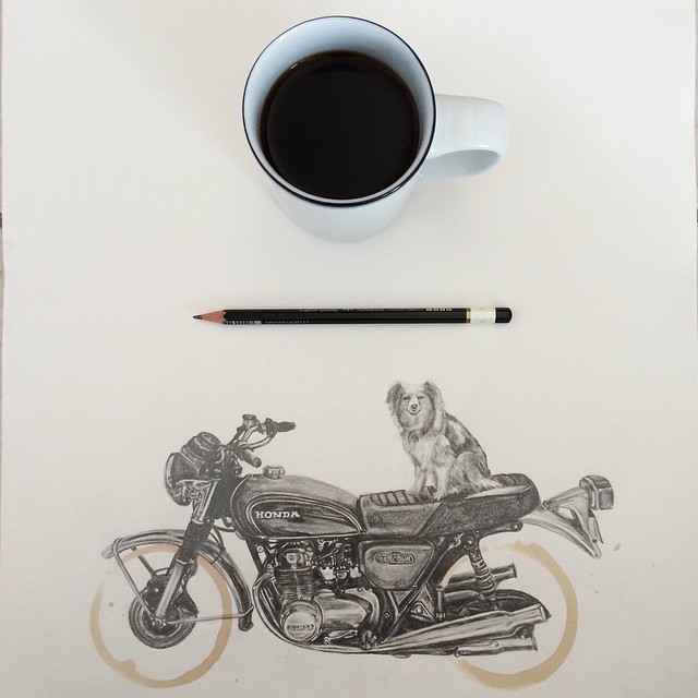 Pencil Drawings and Coffee Marks-12