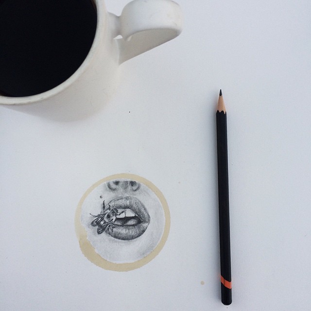 Pencil Drawings and Coffee Marks-13