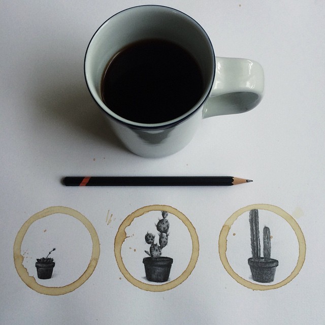 Pencil Drawings and Coffee Marks-15