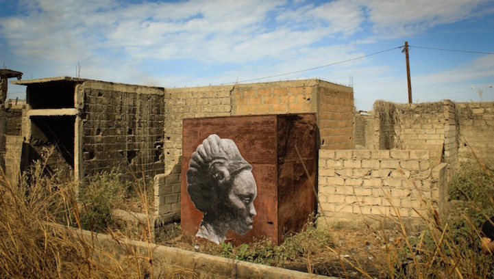 Portraits of African Female Warriors by Street Artist YZ_1