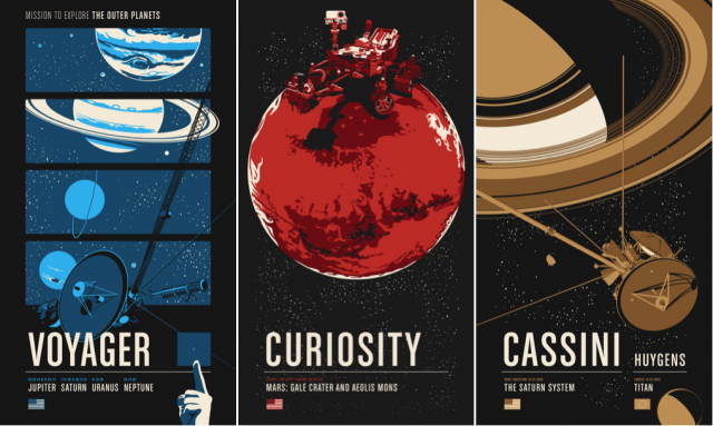 Robotic Space Missions Posters by Chopshopstore
