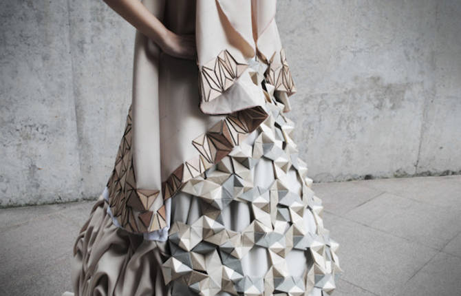 Sculptural Geometric Dress