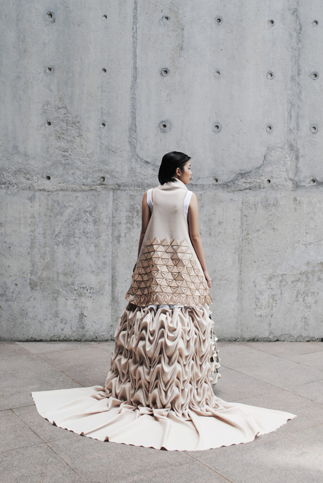 Sculptural Geometric Dress-5