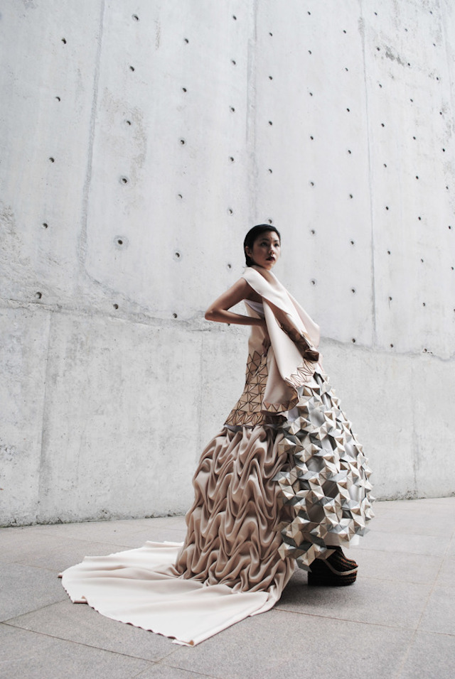Sculptural Geometric Dress-8