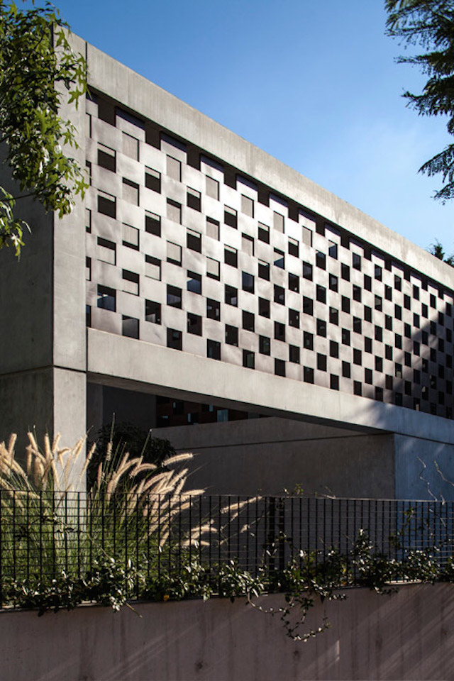 Shadow House with Perforated Screens-2