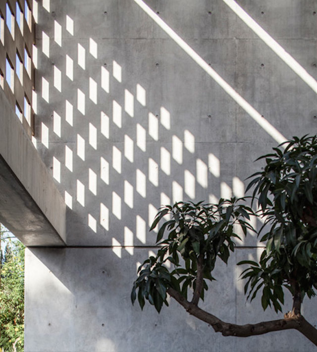 Shadow House with Perforated Screens-3