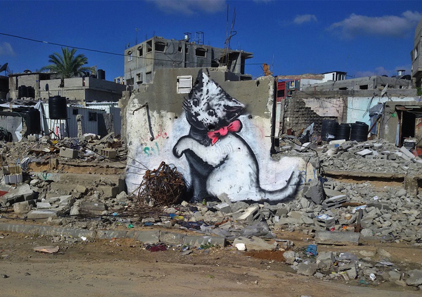 Street Art Pieces by Banksy in Gaza_0