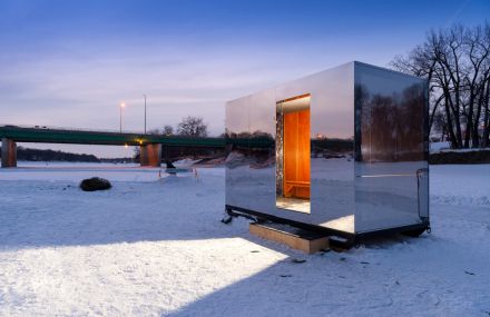 Warming Huts On Frozen Rivers