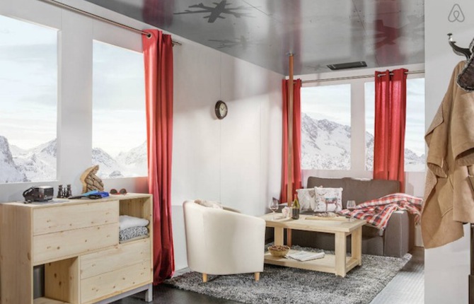 A Bedroom in a Courchevel Cable Car