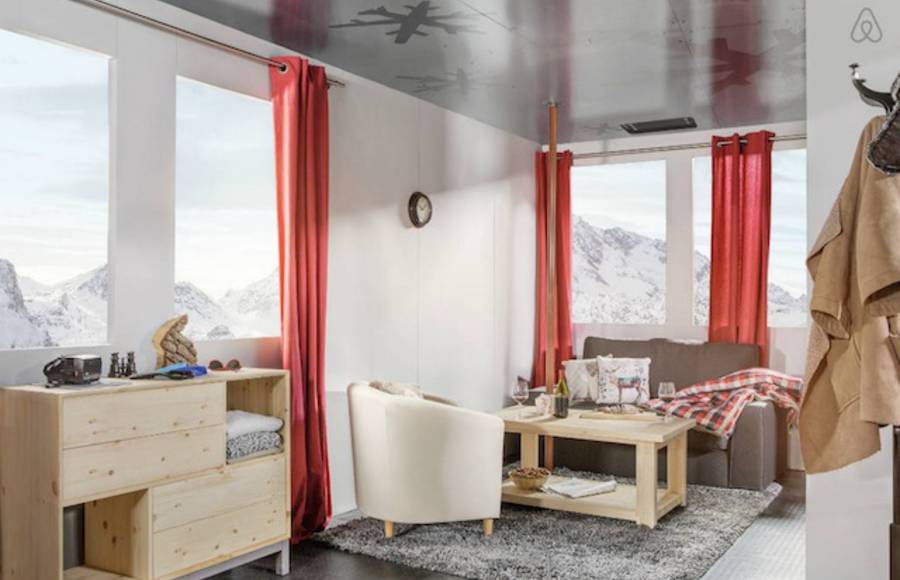 A Bedroom in a Courchevel Cable Car