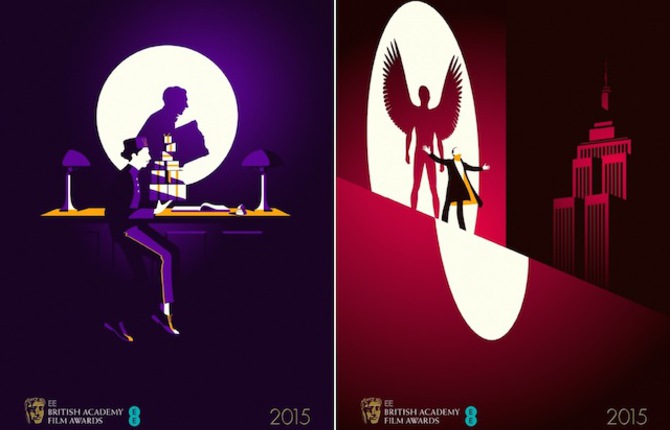 Illustrations Movie Posters for BAFTA 2015