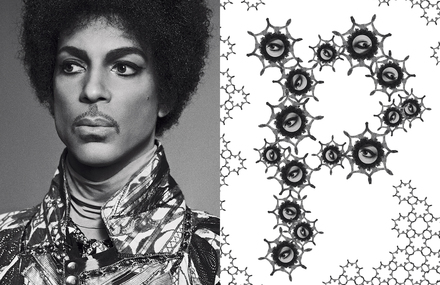 Typography made out of celebrity portraits