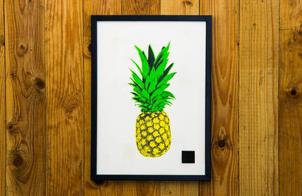Funny and unique pineapple paintings by artist Rainer Taepper