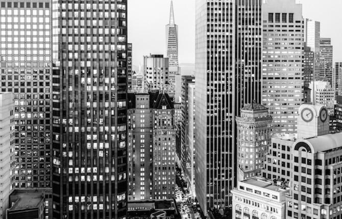Black and White Streets of San Francisco