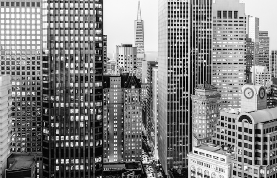 Black and White Streets of San Francisco