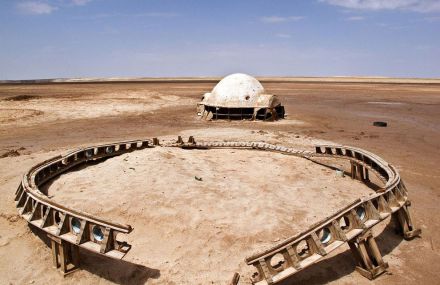 Abandoned Star Wars Decoration Sets In The Desert