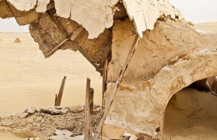 Abandoned Star Wars Decoration Sets In The Desert