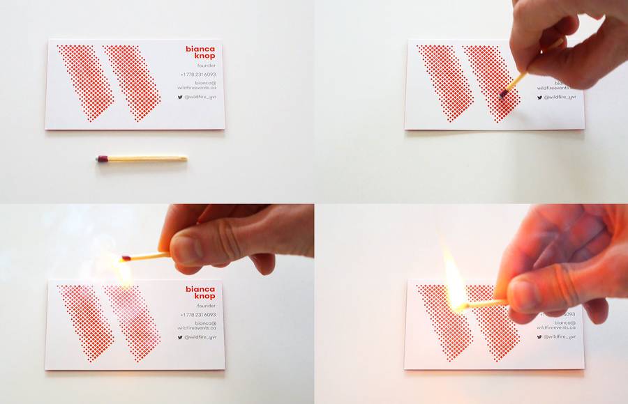 Business Card Can Start A Fire