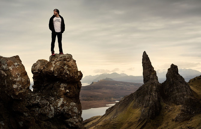 Danny MacAskill in Front of a Solar Eclipse