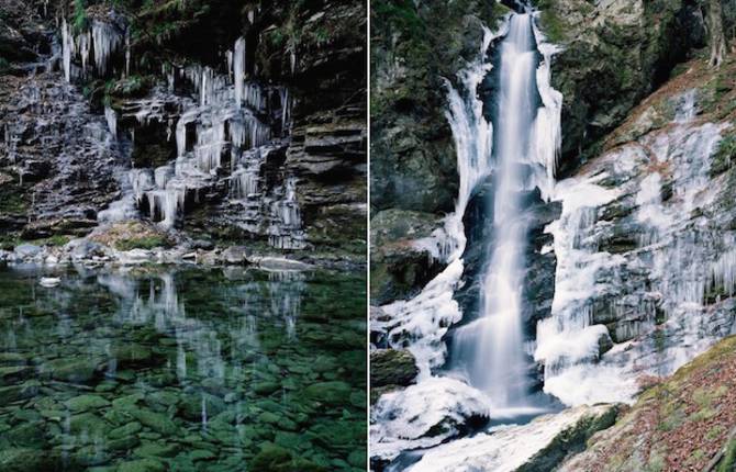 Beautiful Frozen Waterfalls in Japan