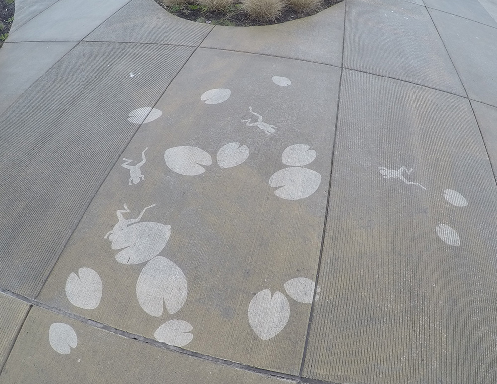 Illustrations on Sidewalks Appear When Raining_2