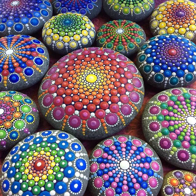 Ocean Stones Covered in Colorful Tiny Dots_7