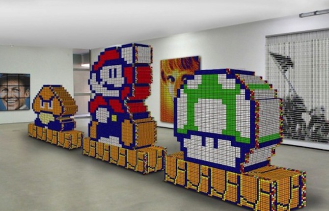 Mosaic Art with Rubik’s Cubes