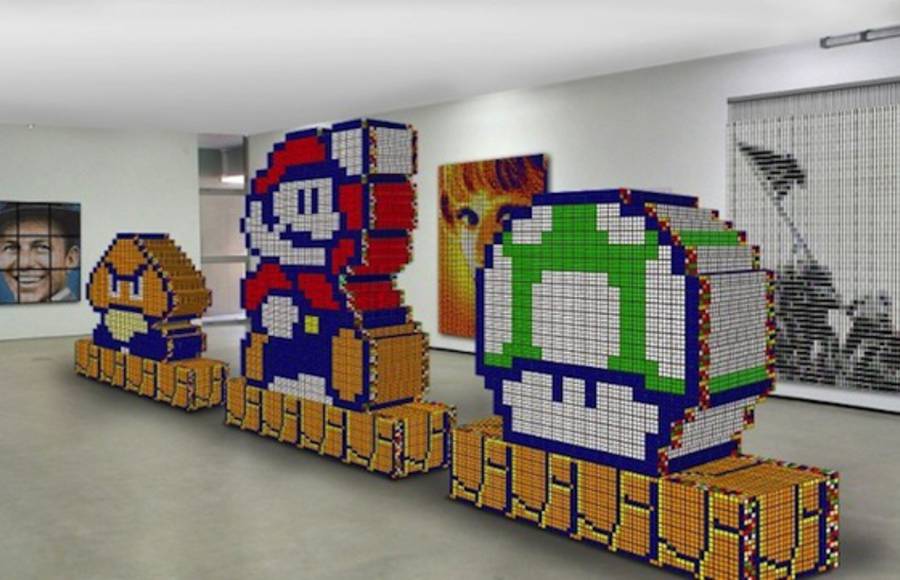 Mosaic Art with Rubik’s Cubes