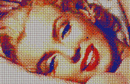 Mosaic Art with Rubik’s Cubes