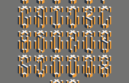 Isometric alphabet by Max Jst