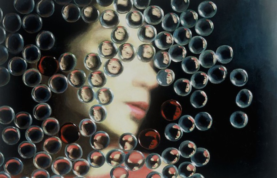 Realistic Painted Portraits with Reflections